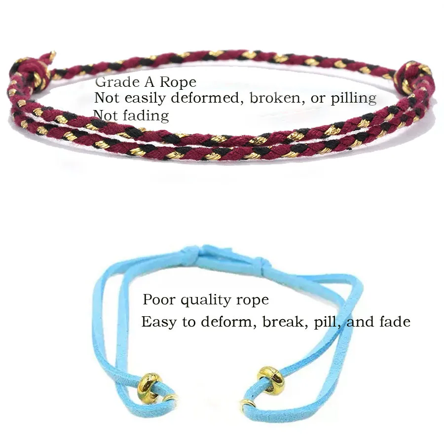 أنيق ملون المنسوجة حبل سوار للجنسين اليدوية خليط قابل للتعديل اختياري طبقة ثنائية سوار الترفيه التخييم زوجين مجوهرات #4