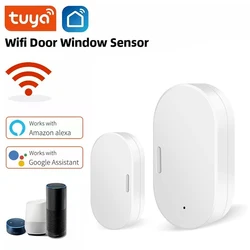 Tuya Door Window Sensor Smart Life Security Window Detector Automatic Sliding Door Magnetic Contact Sensor Support Alexa Google