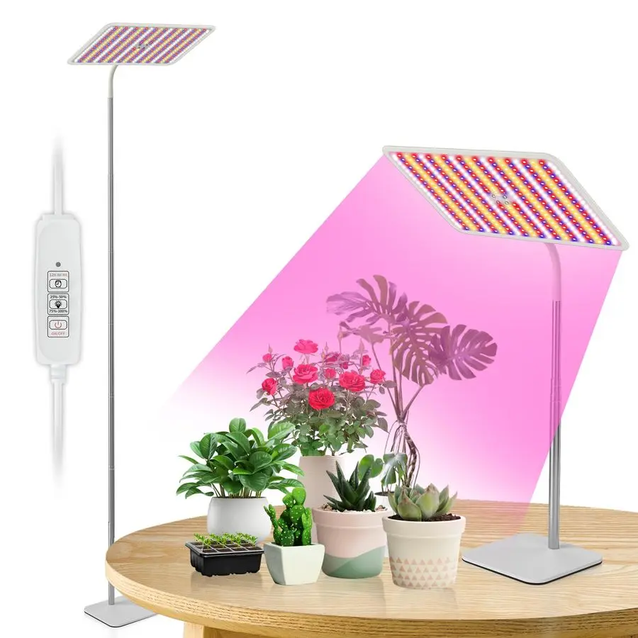 

48W Grow Lights for Indoor Plants with Stand, Full Spectrum LED Plant Light for Indoor Plants,1259 Inches Height Adjustable Grow