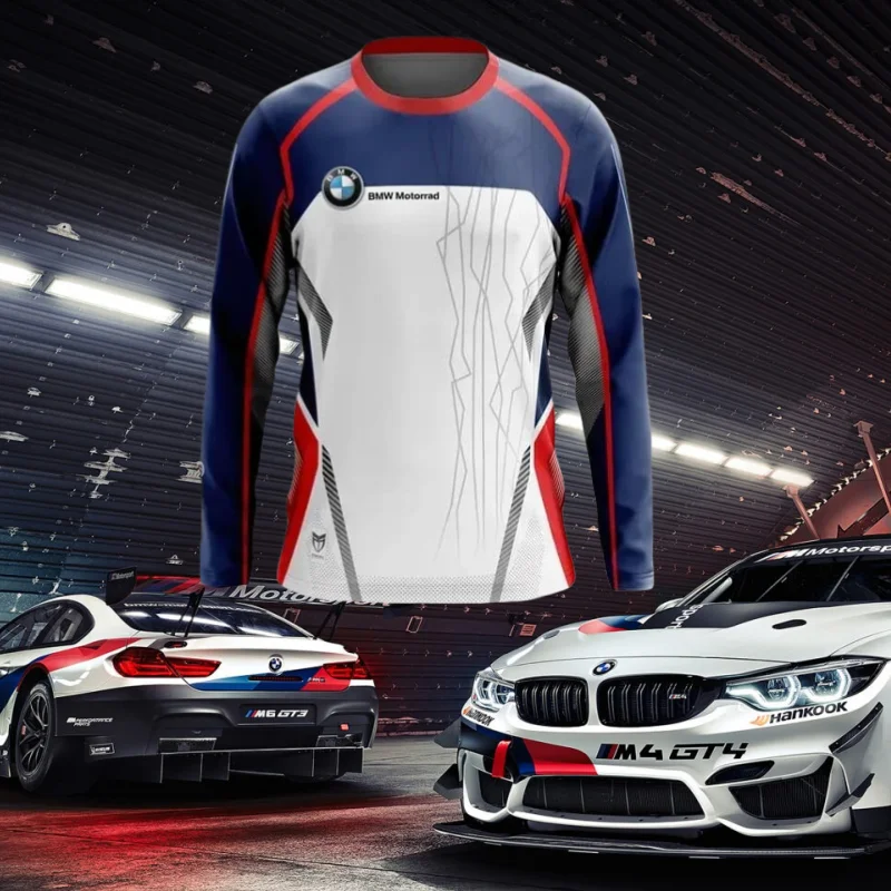 

New 2025 BMW Men's Quick-drying Long-sleeved Classic Fashion Car Sports Brand T-shirt Comfortable Casual Off-road Motorcycle Top