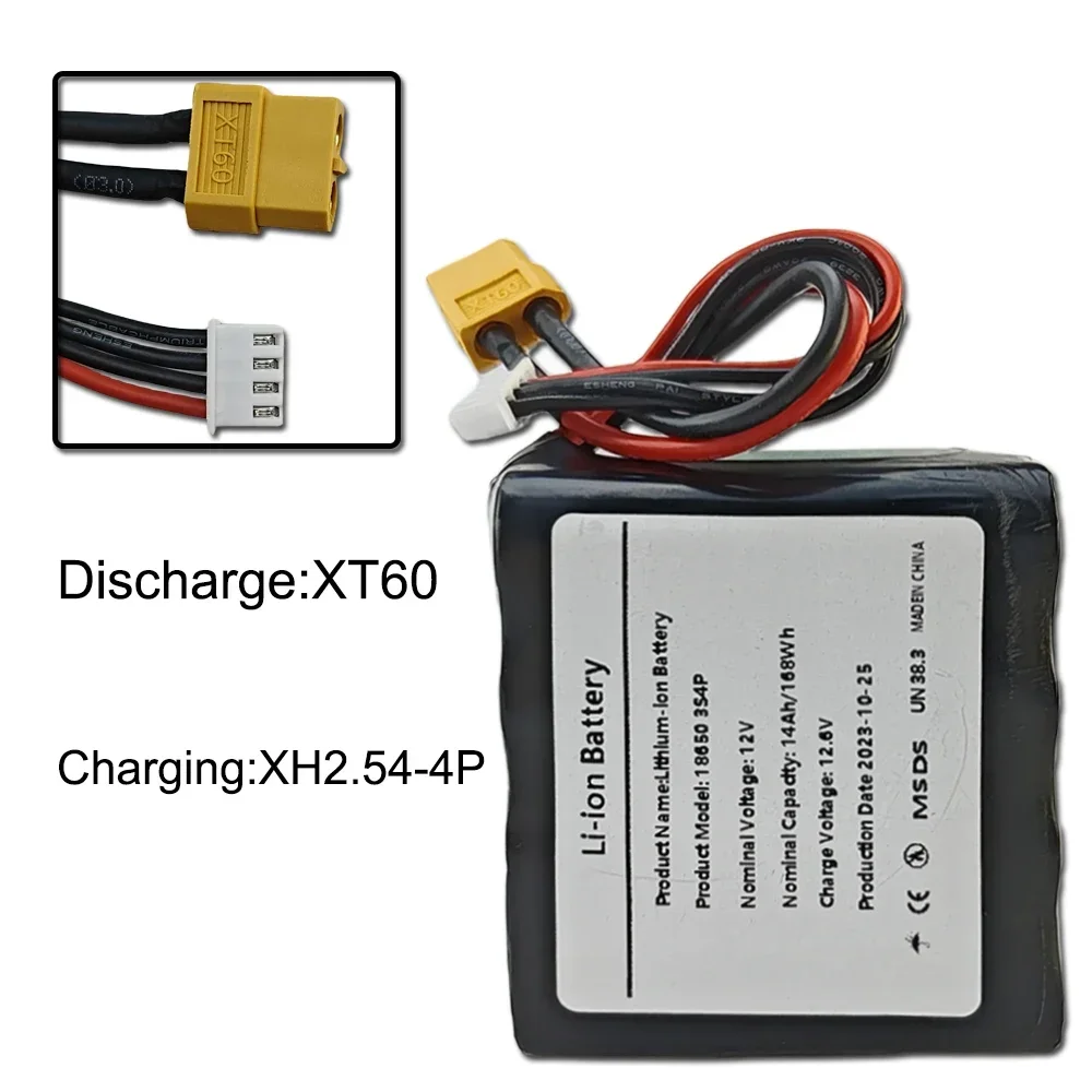 18650 3S4P Rechargeable Li-ion Battery Pack 12V 14000mAh Battery Pack  For Various RC Airplane Drone Quadrotor