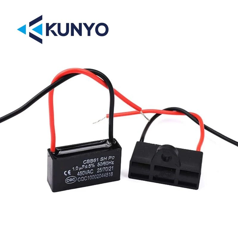 1 Buah Kapasitor Starter Kipas CBB61 450V 0.8/1/1.2/1.5/2/2.5/3/3.5/4/4.5/5/6/7/8/10/12/15/18/20UF Kapasitor Motor Kipas Angin Plafon