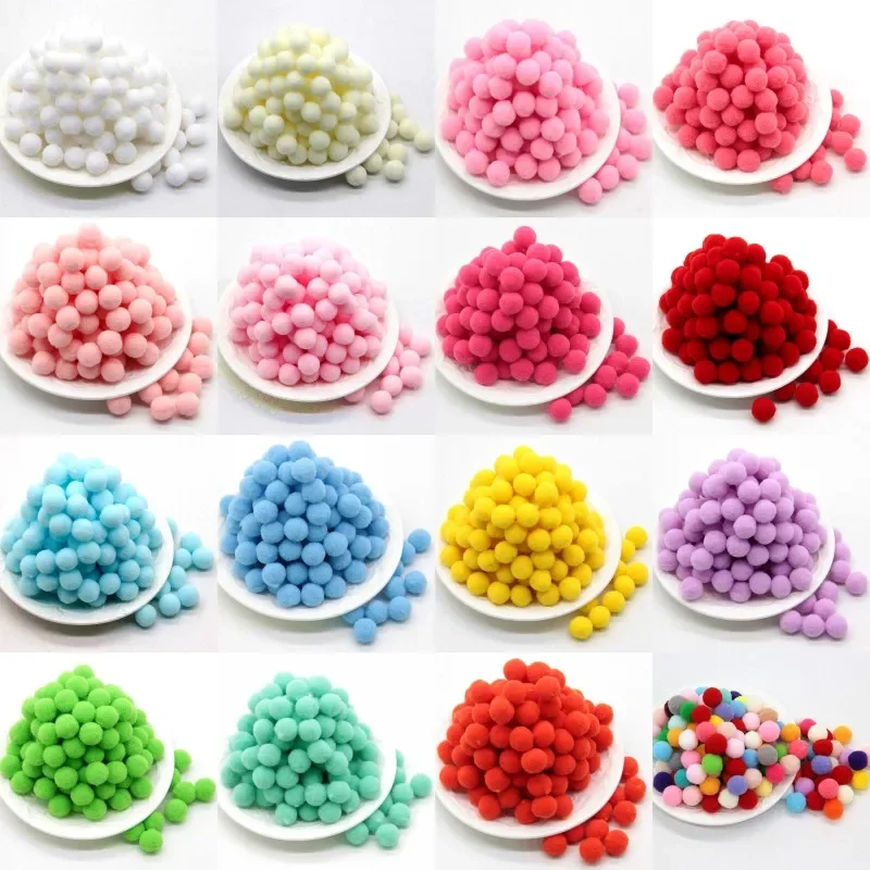 

Mini Fluffy Soft Pom Poms Handmade Craft Supplies Wedding Christmas DIY