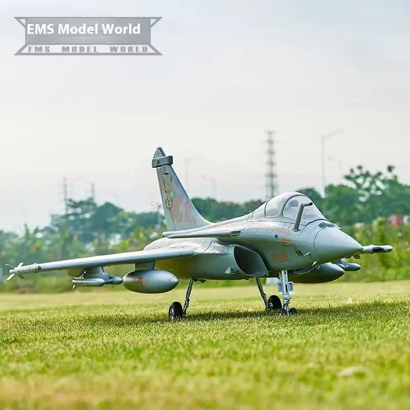 Fms 64mm Ducted Gust Simulation Attack Aircraft Rc Plane Assembled Fixed Wing Model Outdoor Aircraft French Fighter