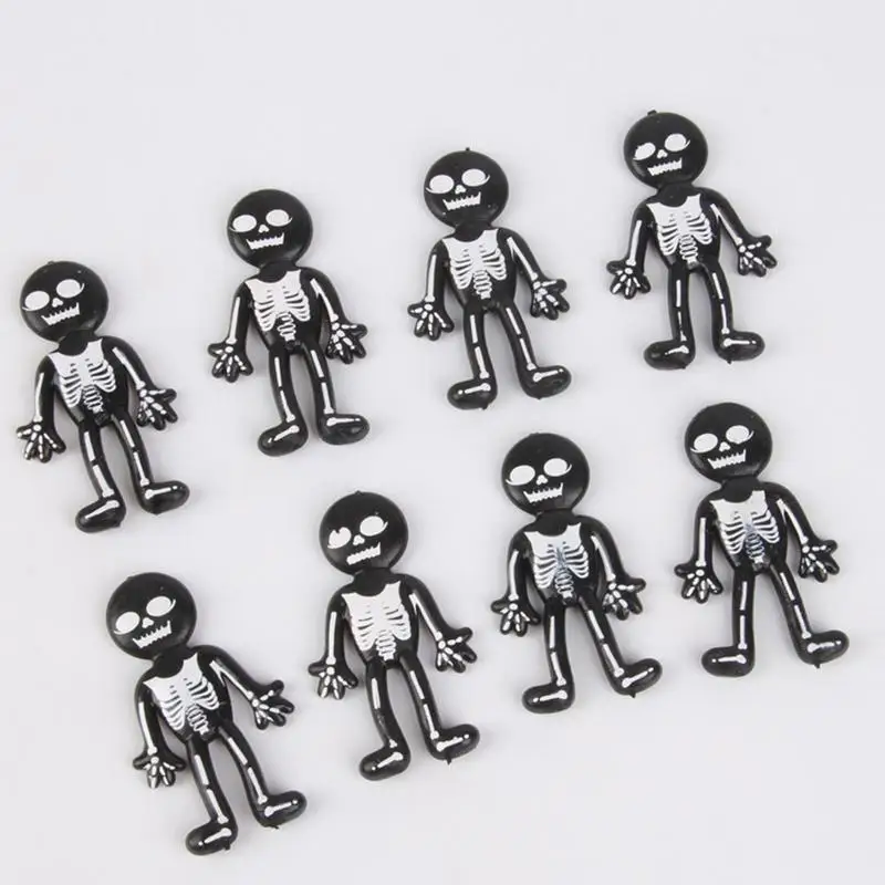 Soft Skeleton Stress Relief Squeeze Toys Safe Halloween Party Favor Ghost Models Decorations for All Kids & Adults Stress Needs