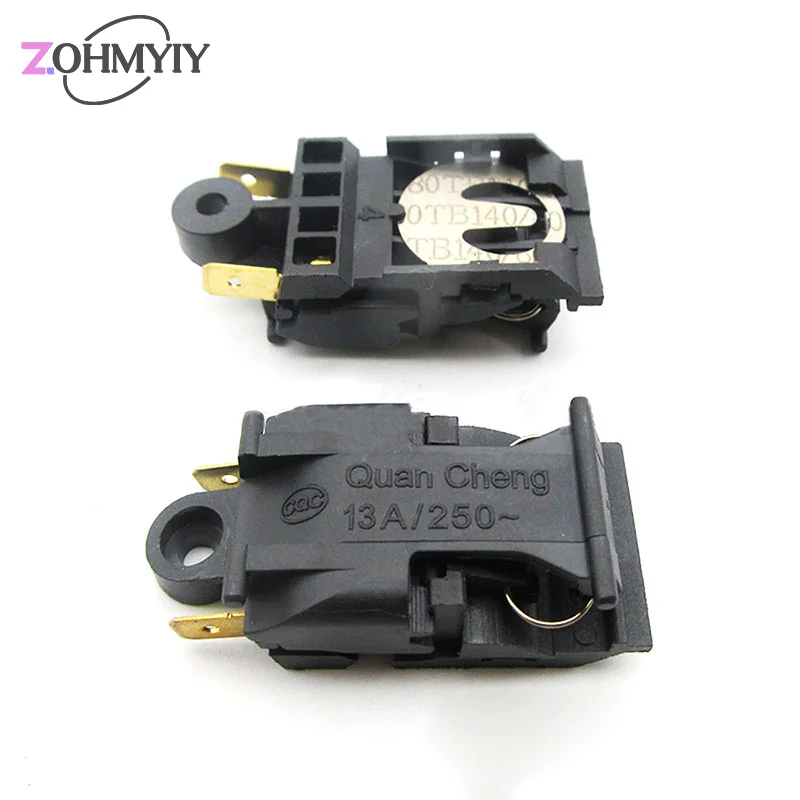 2pcs Black 13A/16A 250V Switch Electric Kettle Thermostat Switch Steam Medium Kitchen Parts Accessories