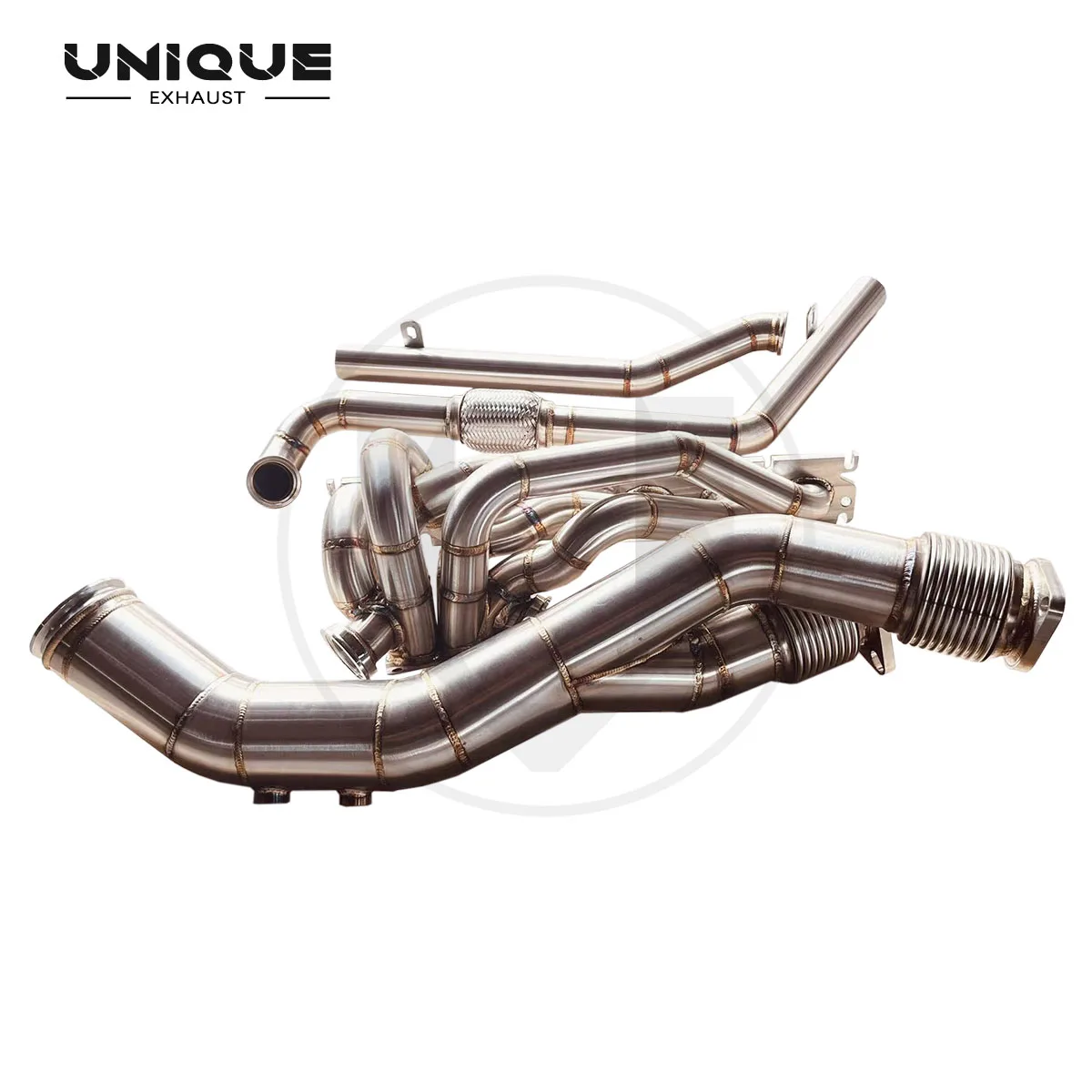 فريد لسيارات BMW G80 G82 M3 M4 S58 مشعب توربيني واحد متصل بـ Garrett PTE مع أنبوب عادم تفريغ Shell T4 #5