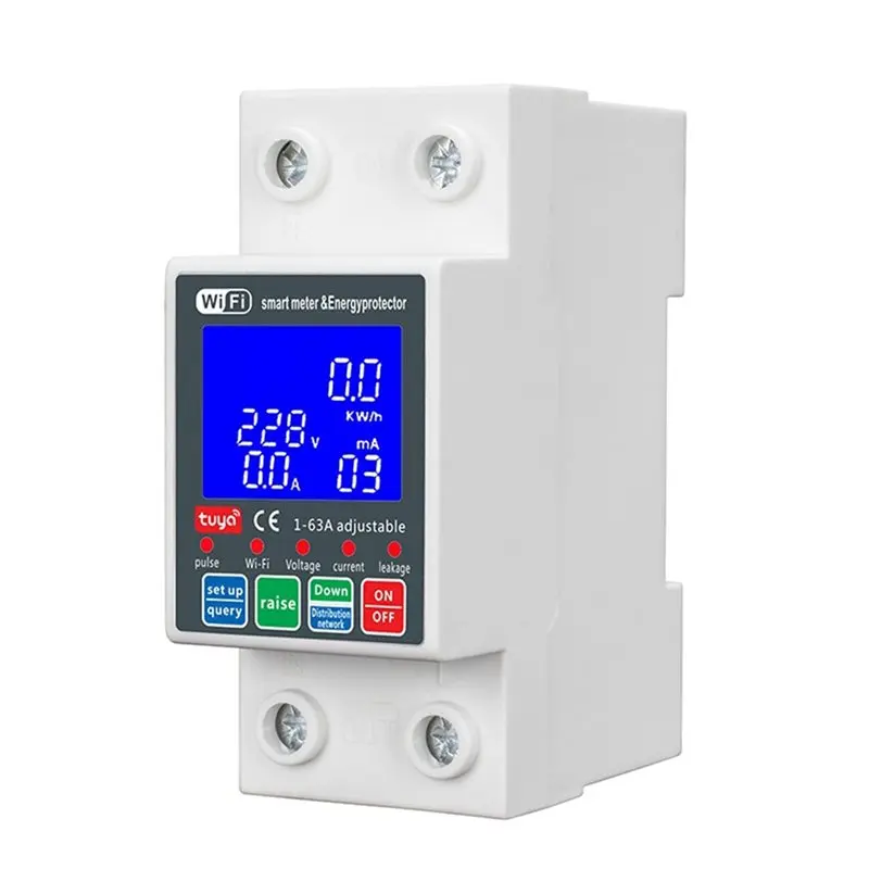 4X NEW WTDZW-63A/N Smart PV Circuit Breaker Tuya 220V Voltage Current Leakage Protection Mcb Automatic Switch 63A Wifi