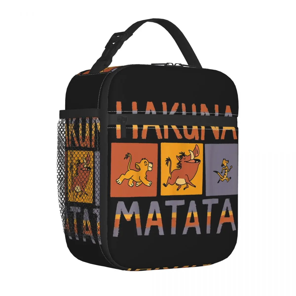 

Lion King Insulated Lunch Bags Leakproof Hakuna Matata Solid Blocks Meal Container Cooler Bag Tote Lunch Box Food Storage Bags