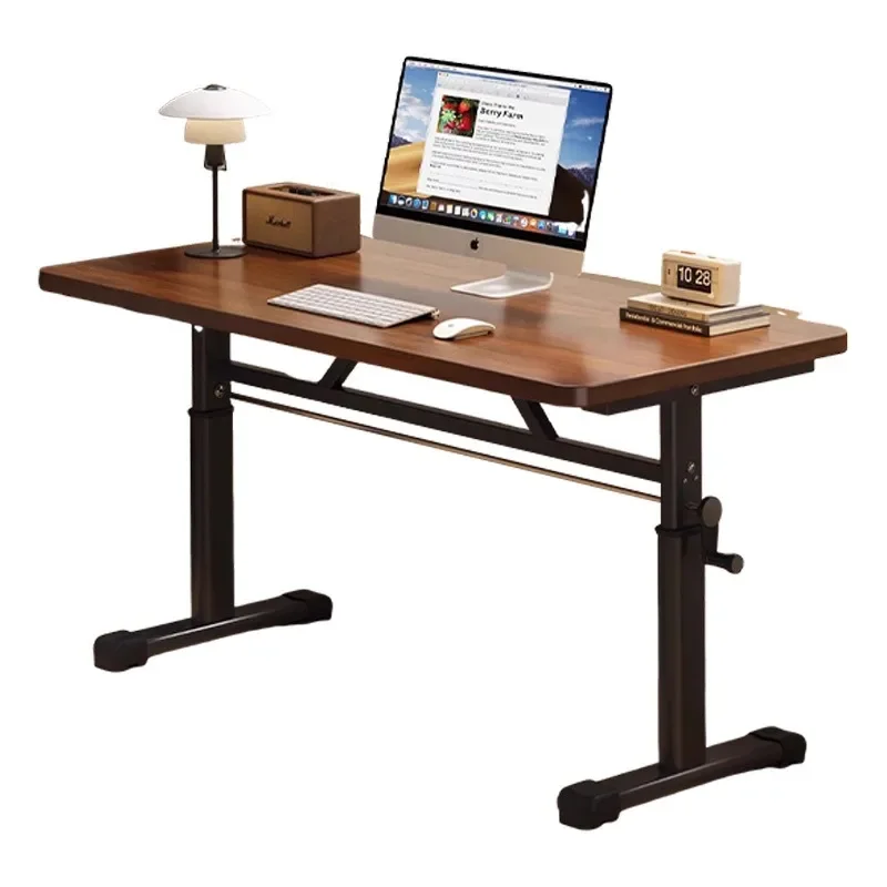 Household computer desk, primary and secondary school student bedroom study table, small apartment with adjustable height