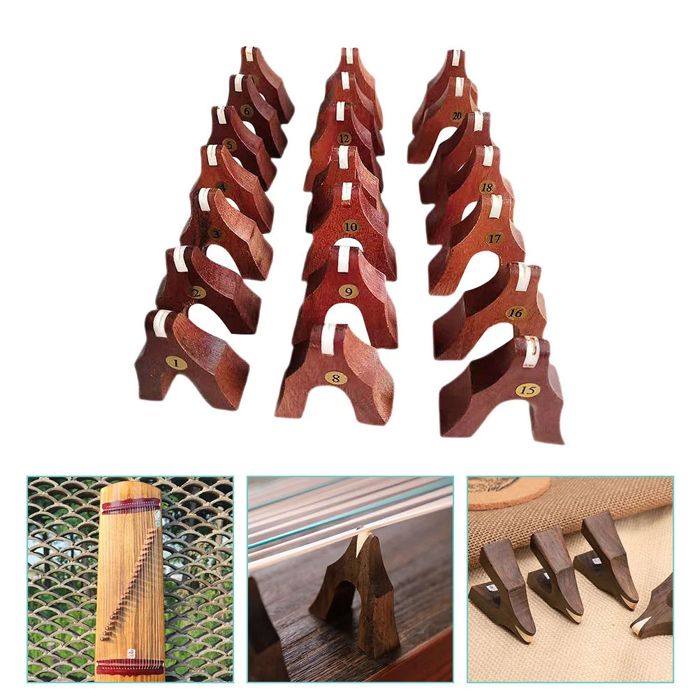 

21Pcs Guzheng Bridges Wooden Durable Professional Guzheng String Pillars Practical Musical Instrument Accessories