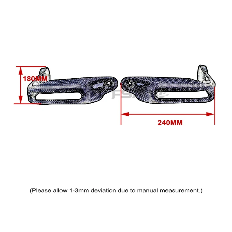 Carbon Black Handguard Hand shield Protector Windshield For BMW R1300GS R1300 GS R 1300GS ADVENTURE R 1300 GS ADV 2024 2025 - Image 6