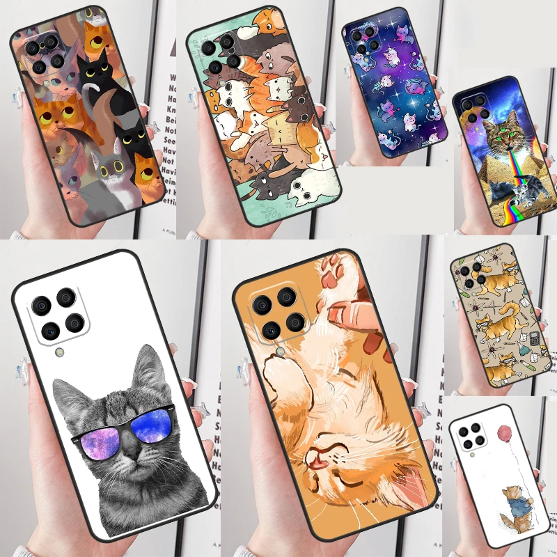 Cute Kitten Cats Cartoon For Samsung Galaxy M14 M34 M54 M15 M35 M55 M13 M23 M33 M53 M31 M51 M20 M12 M52 M06 M16 Case
