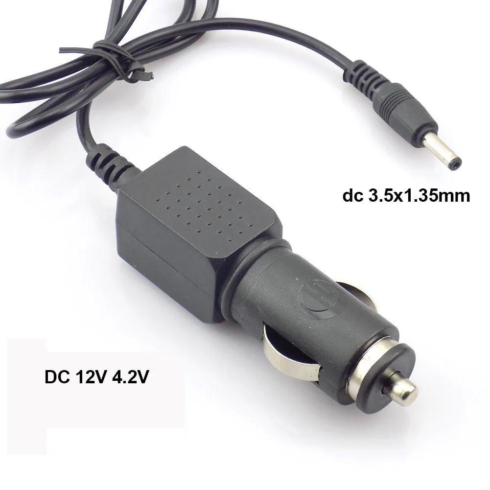 

DC 12V 4.2V dc 3.5x1.35mm male port Adapter Supply Plug Car Power Charger For 18650 Battery Flashlight W28