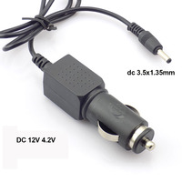 DC 12V 4.2V dc 3.5x1.35mm male port Adapter Supply Plug Car Power Charger For 18650 Battery Flashlight W28