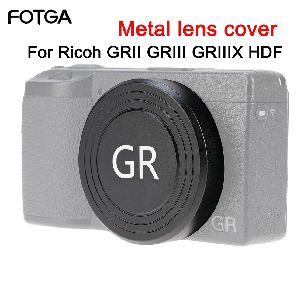 FOTGA Metal Front Lens Cap Protector Screw-in Replace For Ricoh GRII GRIII GRIIIX HDF Digital Camera Lenses Photagraphy Accessor