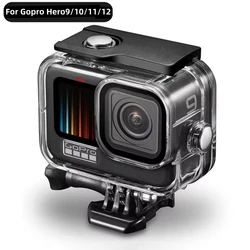 Waterproof 60M Housing Case For GoPro Hero 12 11 10 9 Black Protective Underwater Dive Cover For Go Pro 9 10 GoPro9 Accessories