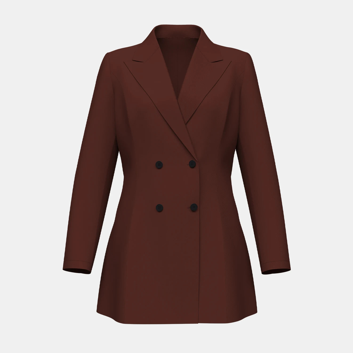 فستان نسائي بليزر مزدوج الصدر لزي حفلات الكوكتيل وعيد الميلاد، ملابس خارجية رسمية أنيقة للخريف/الشتاء