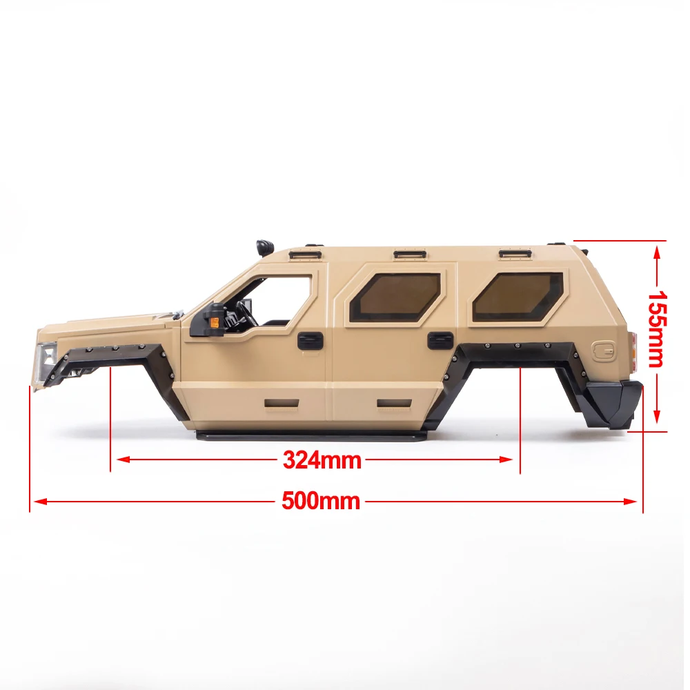 324mm Wheelbase Hard Plastic Off-Road Body Shell George PATTON For 1/10 RC TRUCK AXIAL SCX10 TRX-4