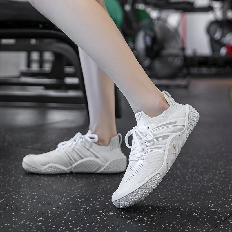 GallonShark Barefoot Shoes, Breathable Knit Gym Sneakers with Non-Slip Sole for Power Workouts