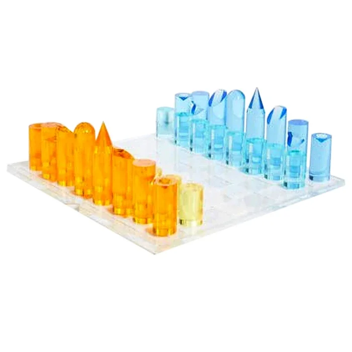 Custom Colorful Acrylic Chess Set Lucite Board Game Sets Acrylic Checker