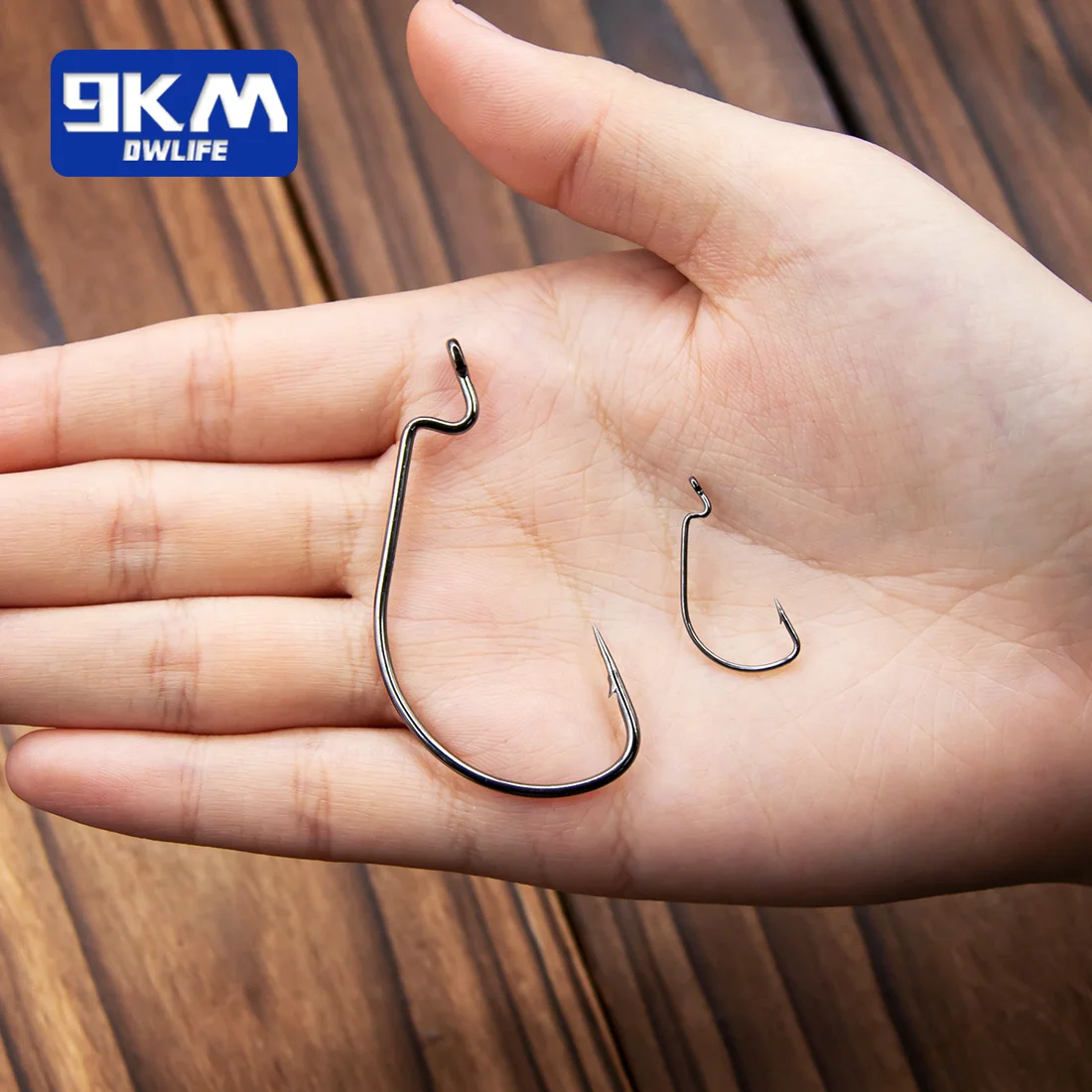 Wide Gap Offset Wurm Angelhaken Jig Karpfenangeln Softjerk Texas Rig Haken Weicher Wurm Köder EWG Haken Zubehör Meer Süßwasser – Detail 4