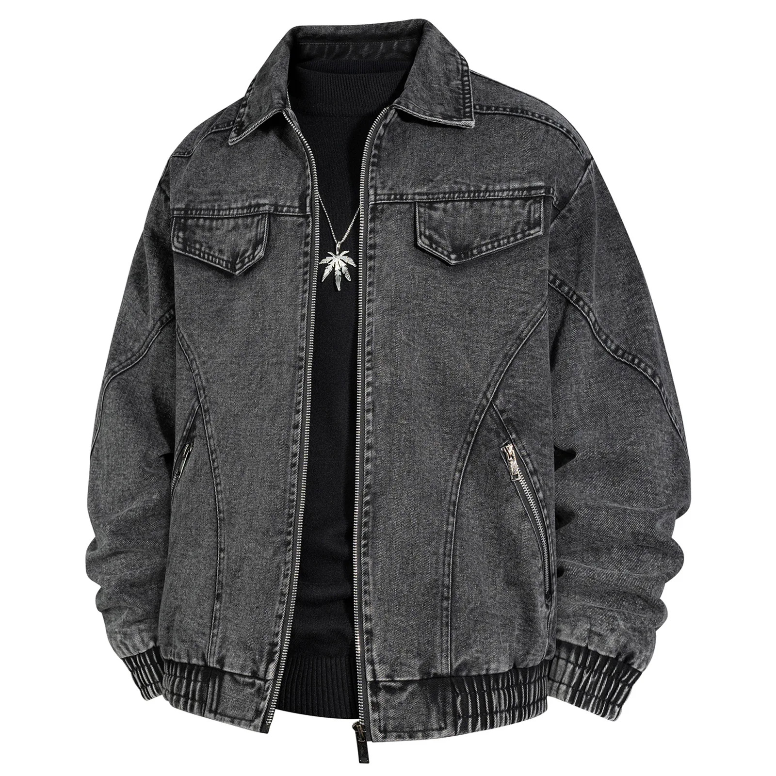 Vintage Denim Jacket Men Spring Autumn Jean Jackets Fashion Casual Cargo Jacket Male Denim Coats