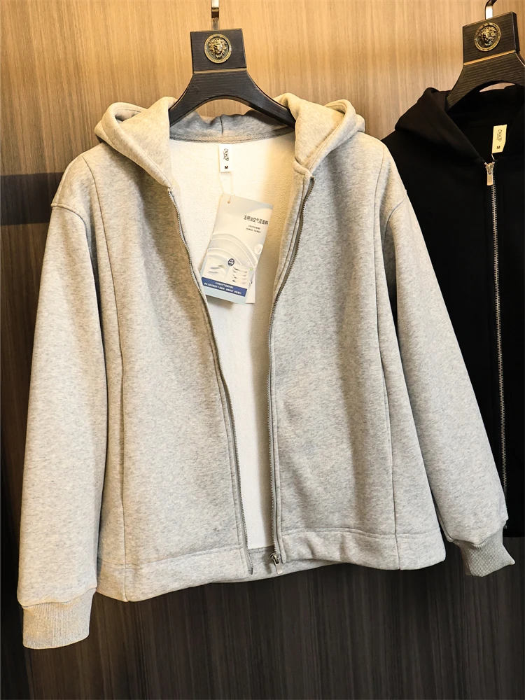 

Мужская утепленная толстовка-кардиган на флисе, осенне-зимняя, однотонная, теплая, с воздушной прослойкой, повседневная, свободного кроя, современная, стильная