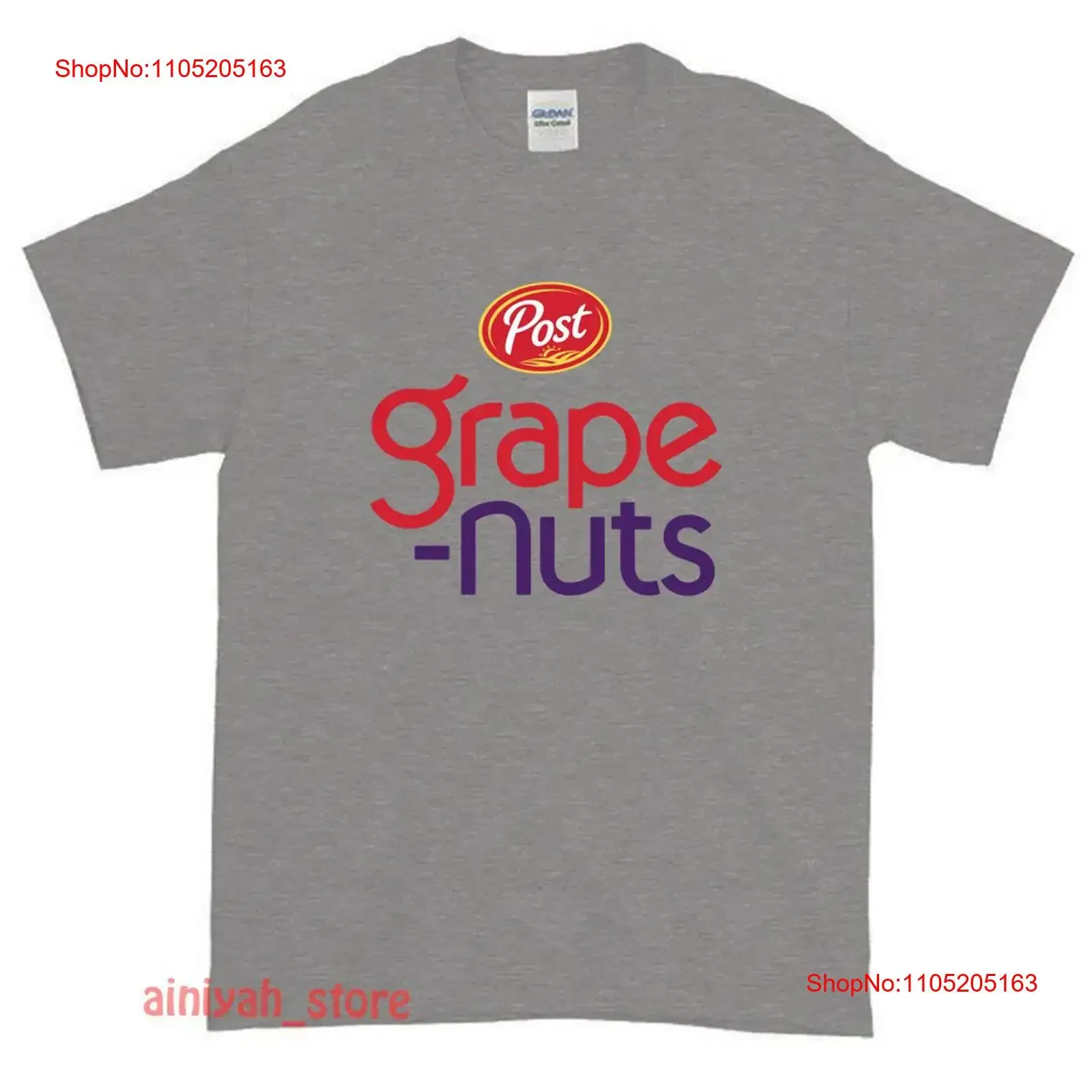 New Post Grape Nuts cereal Logo Men's Funny T Shirt USA Size S XXL vintage Washed Slightly Stylish Soft Comfortable graphic