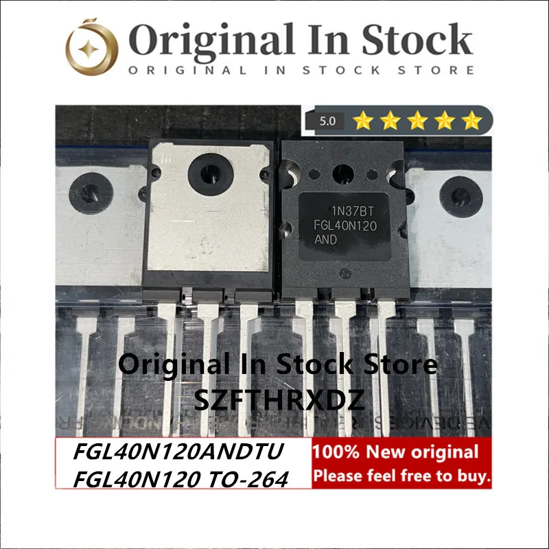 100% NEW ORIGINAL FGL40N120ANDTU TO-264 FGL40N120AND TO264 Trans IGBT Chip N-CH 1200V 64A 500W 3-Pin (5PCS)