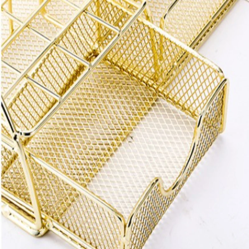 Organizador de mesa nórdico, barra de arquivo de metal, material de escritório, materiais de armazenamento multifuncionais, papelaria, cosméticos, rack de arquivo