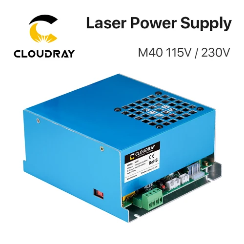 Imagen 1 del producto Cloudray-fuente de alimentación láser CO2, 40W, M-40, 110V, 220V, para máquina cortadora de grabado láser CO2, 35-50W, MYJG