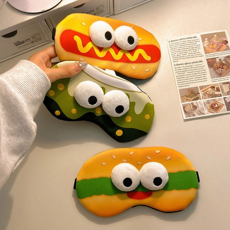 قناع عين للنوم، قيلولة، حجب الضوء، قناع مضحك لحماية العين، ظلال عيون لطيفة للنوم للطلاب للاسترخاء وتخفيف Fa
