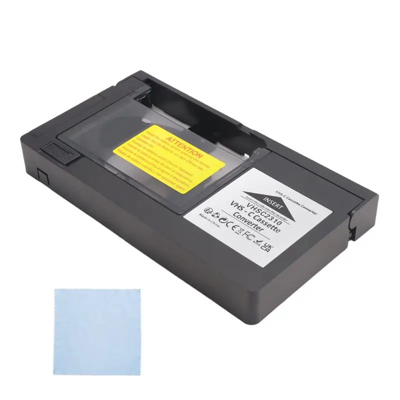 Convertidor de casetes VHS-C multifunción para JVC, RCA, Panasonic, adaptador de casetes VHS a VHSC SVHS-C, no compatible con 8 mm/Minidv/Hi8