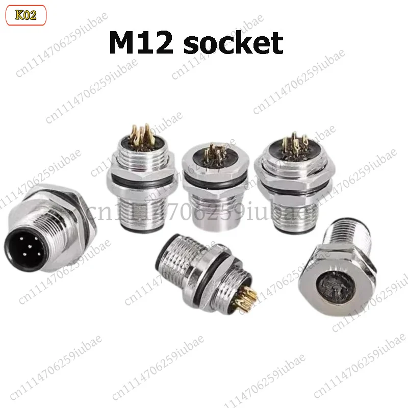 FC_ 4‑17Pin A/B/D Type Waterproof Aviation Connector Front‑Back Panel Mount For M12 12‑16mm Hole Wiring Equipment Spare Parts