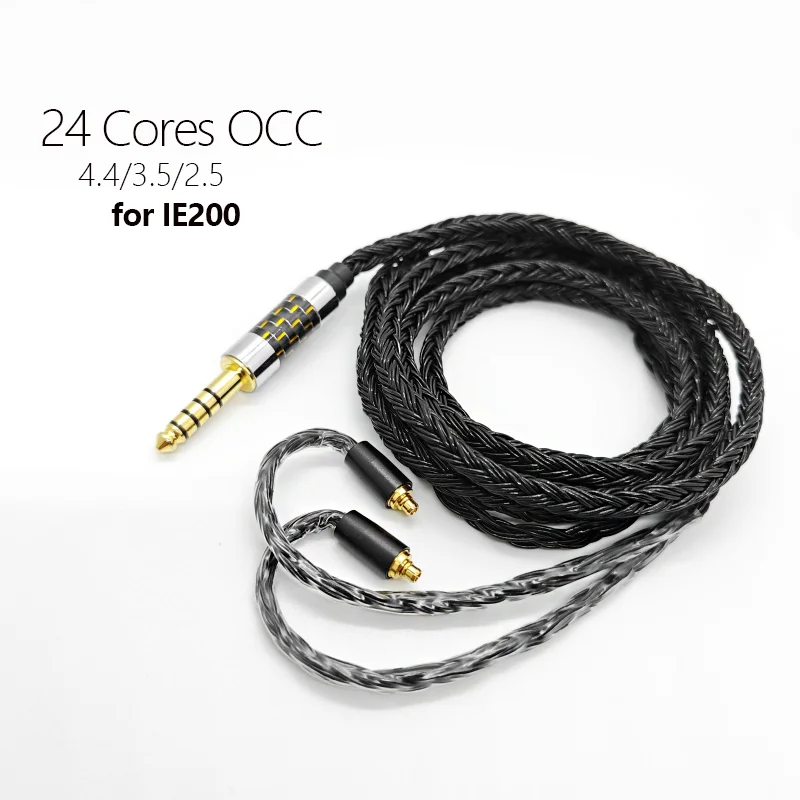 

4.4mm IE200 IE600 IE300 IE900 mmcx cable mic balance cable 2.5mm OCC Silver Plated Upgrade for Sennheiser Earphones 24 core