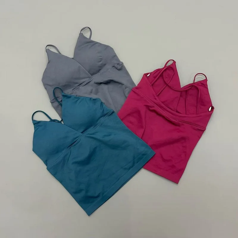 HISTELLO Vision Sports Top Women Slim Fit Gym Workout Vest High Elastic Yoga Tank Top Quick Dry Activewear Running Fitness Vest image 2
