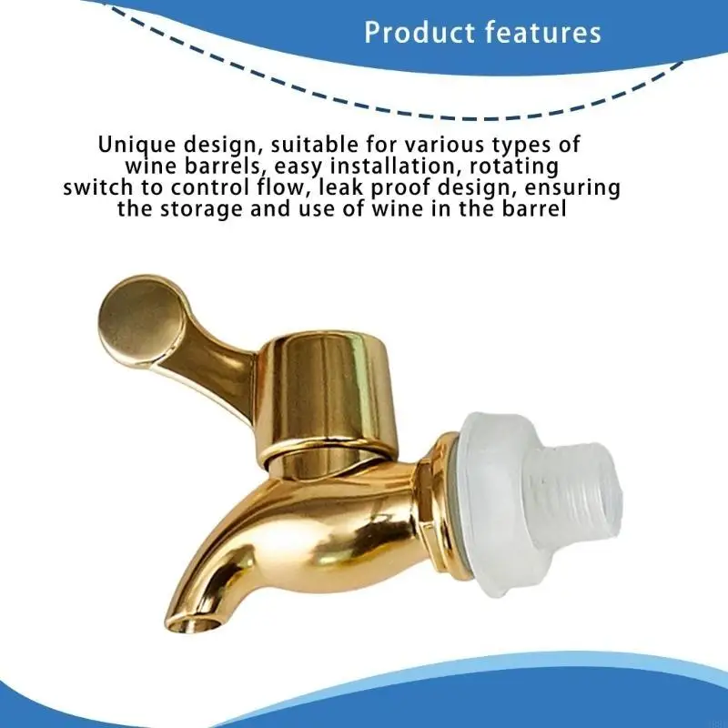 Upgrades Gold Barrels Tap Golden Barrels Faucet Smooth Rotation for celebration