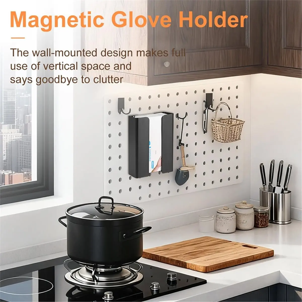 2026 New Magnetic Glove Box Holder for Wall Mount Glove Compartment Organizer Disposable Glove Tissue Box Dispenser on Wall