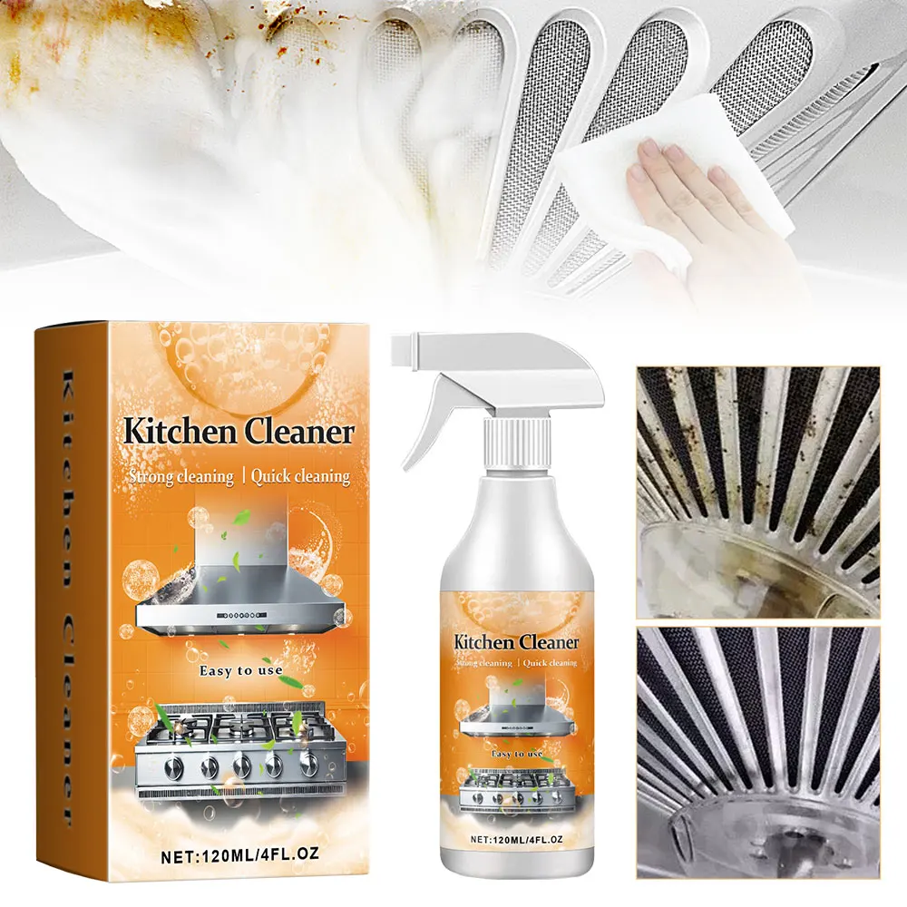 Heavy Oil Cleaner Powerful Kitchen Oil Stain Degreaser Oil Stains Remover Cleaning Grills Ovens Home Cooktop Cleaning Spray