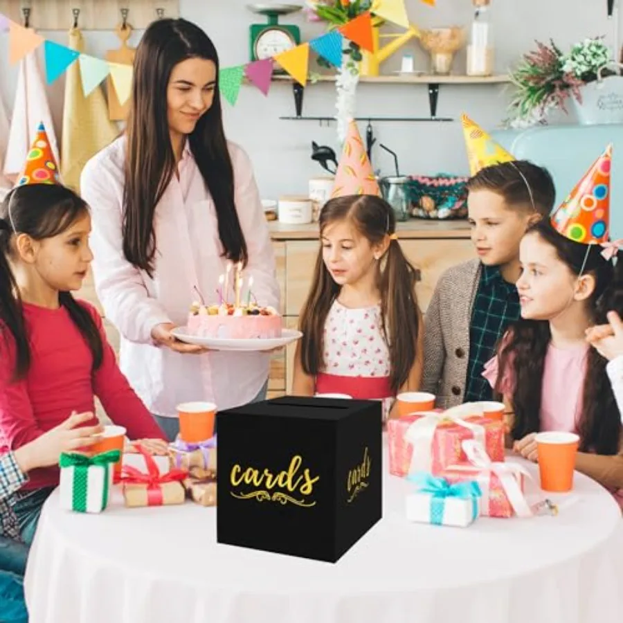 กล่องของขวัญสีดำและสีทองสำหรับงานปาร์ตี้ งานแต่งงาน งานศพ งานวันเกิด งานฉลองสมรส งานเลี้ยงฉลองทารก งานเกษียณอายุ วันครบรอบ งานรับปริญญา รถยนต์