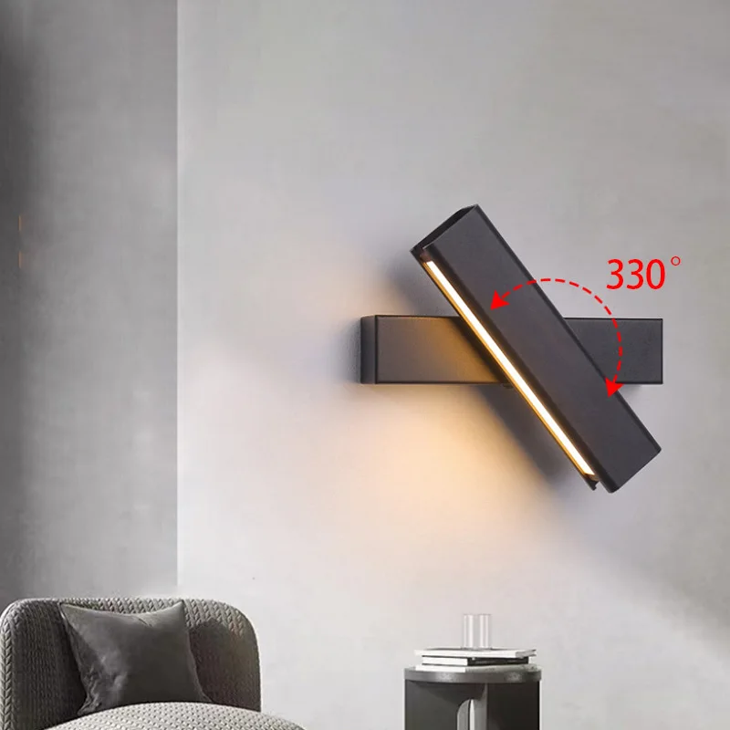 

Rotatable Wall Lamp Nordic Modern Indoor LED Indoor Sconce Stair Fixture Corridor Aisle Bedside Study Reading Light Home Decor