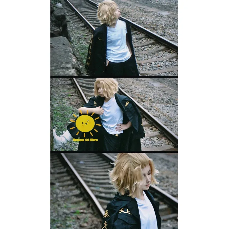 DY20 أنيمي ميكي تأثيري طوكيو تأثيري ازياء المنتقمون مانجيرو سانو التطريز طباعة معطف الدعاوى حزام ميكي هالوين كوس الكبار #3