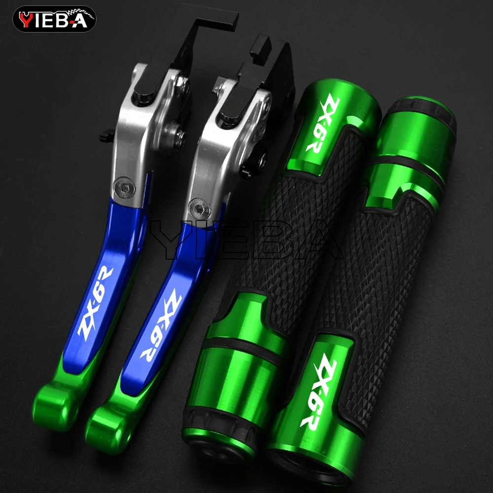 

Motorcycle Foldable Adjustable Brake Clutch Levers FOR Kawasaki ZX6R ZX-6R 2000-2004 2003 2002 2001 ZX 6R Handle Handlebar Ends