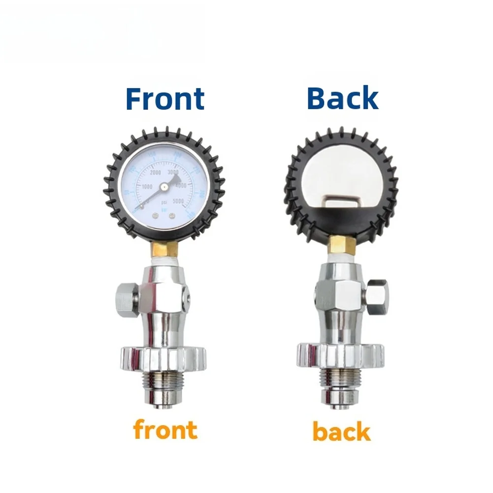 Glycerin Filled Gauge Diving Pressure Gauge For Underwater Activities Black Diving Shock Absorbing Cover 1 4 NPT Taper Thread