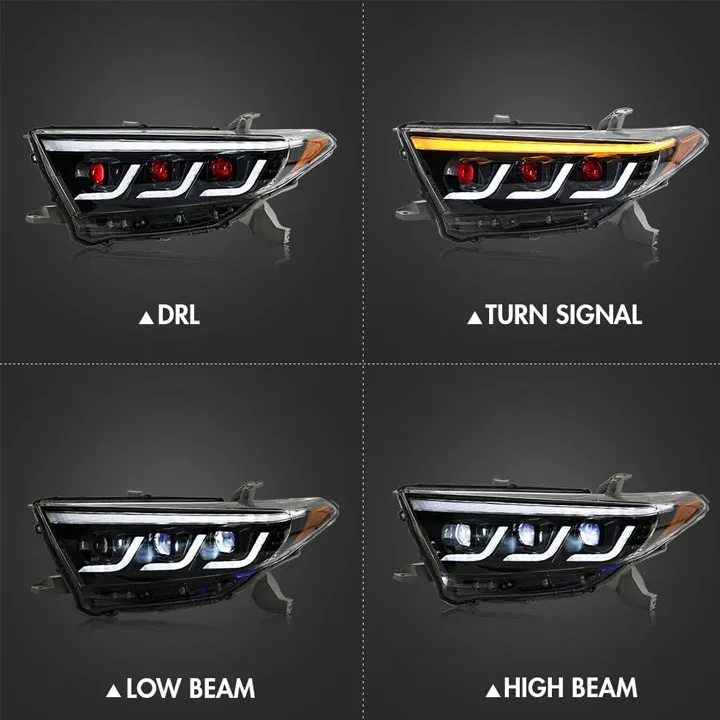 Full LED Car Front Lamps for  Highlander 2011-2013