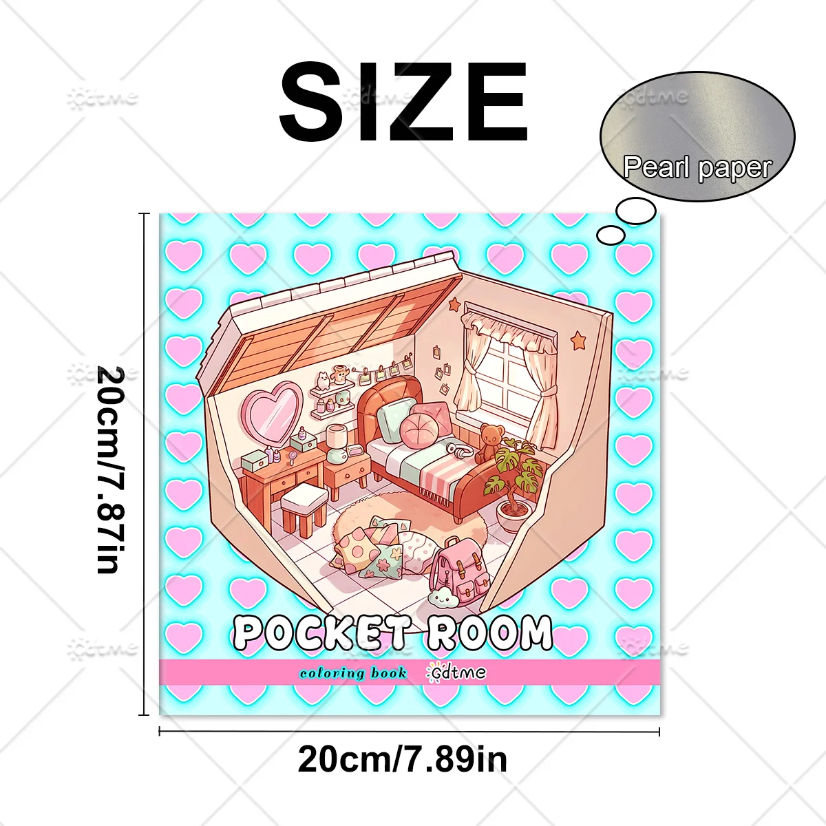 POCKET ROOM Malbuch mit Auffälligen und Einfachen Mustern für Erwachsene Niedliches Zeichenbuch Perfektes Geschenk für Partys und Geburtstage – Detail 3