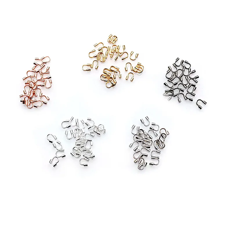 100pc High Quality 4mm Wire Protector Rose Gold Silver Gun Metal Color Jewelry Findings