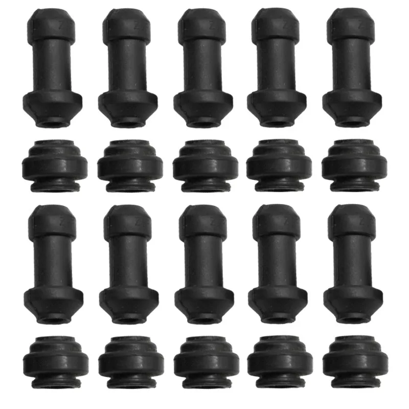20 piezas/10 juegos de pinza de bomba superior inferior de freno de motocicleta Scooter manga amortiguadora cubierta antipolvo disco de goma tapa impermeable