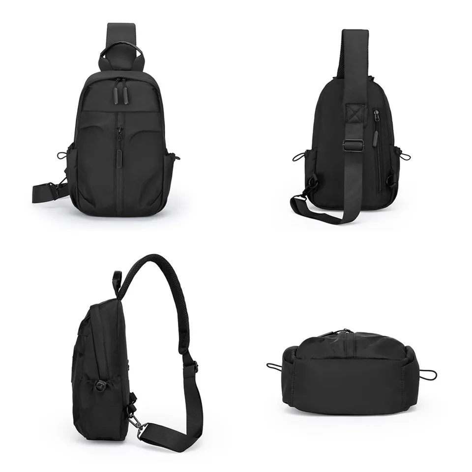 Bolso de pecho a la moda para hombre, bandolera de hombro masculina, bolsa de nailon para teléfono